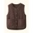 Women's Casual Sleeveless Vest with Pockets - Solid Button Front Design