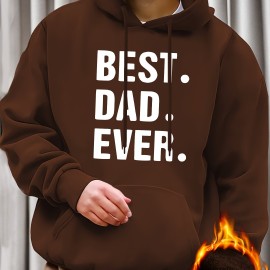 Best Dad Ever Hoodie for Men - Graphic Sweatshirt with Kangaroo Pocket - Comfy and Trendy Pullover for Fall and Winter