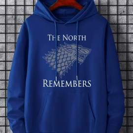 'Remember The North' Men's Graphic Hoodie - Casual Pullover Sweatshirt with Kangaroo Pocket for Spring and Fall