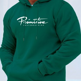 SKATEBOARDING Print Men's Pullover Hoodie - Long Sleeve Hooded Sweatshirt for Autumn/Winter