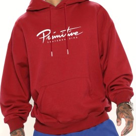 SKATEBOARDING Print Men's Pullover Hoodie - Long Sleeve Hooded Sweatshirt for Autumn/Winter