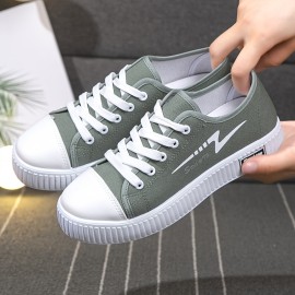 All-Season Comfort Women's Sneakers - Soft Sole Lightweight, Lace-Up, Stylish Canvas Walking Shoes