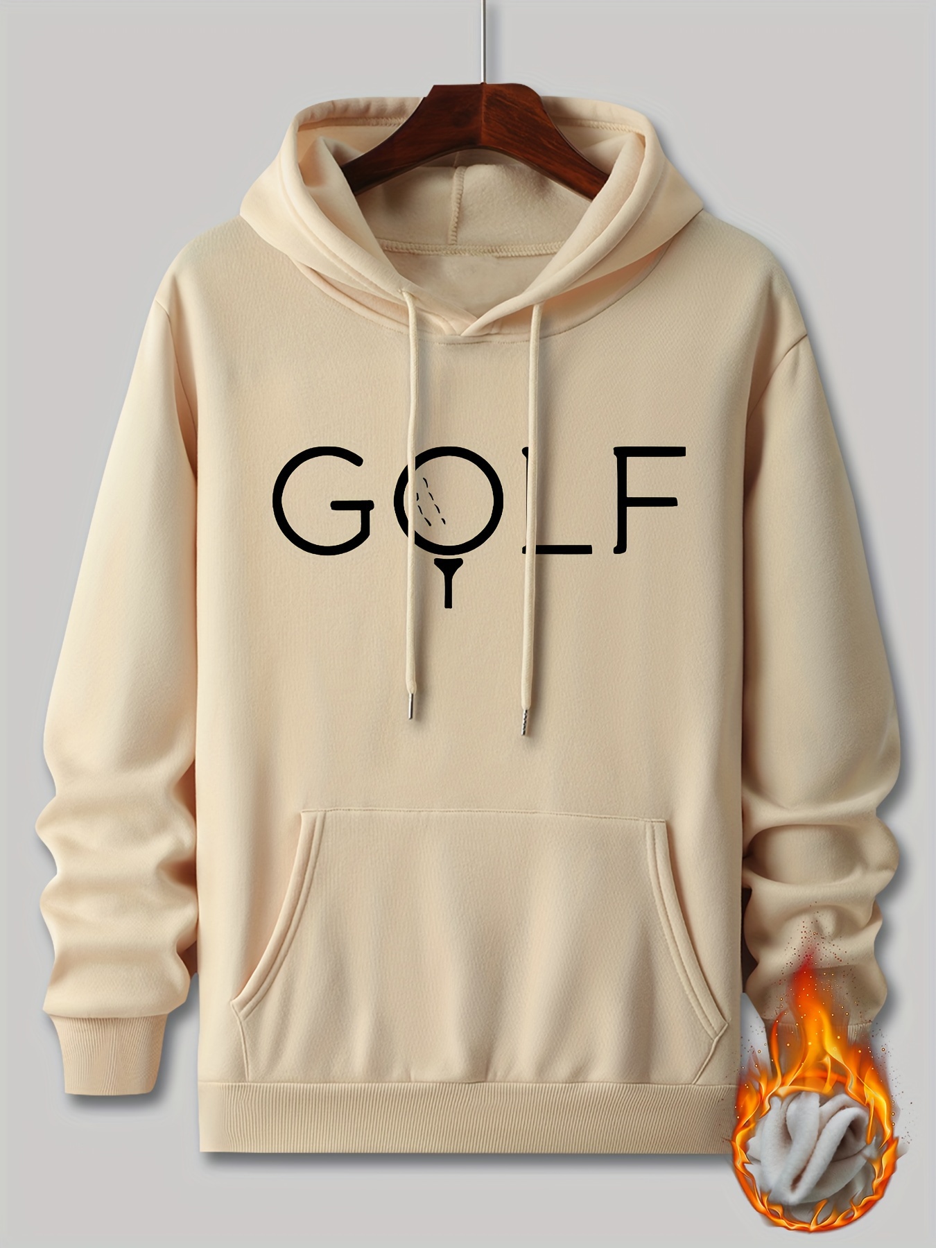 golf print hoodie cool sweatshirt for men mens casual hooded pullover streetwear clothing for spring fall winter as gifts details 5