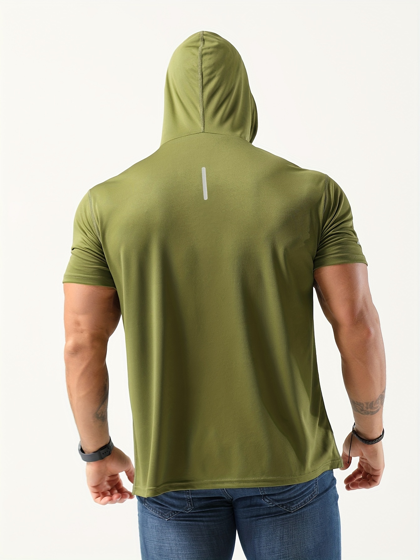 solid t shirt cool hoodies for men mens casual pullover hooded tshirt tee with kangaroo pocket streetwear for summer fall as gifts details 6