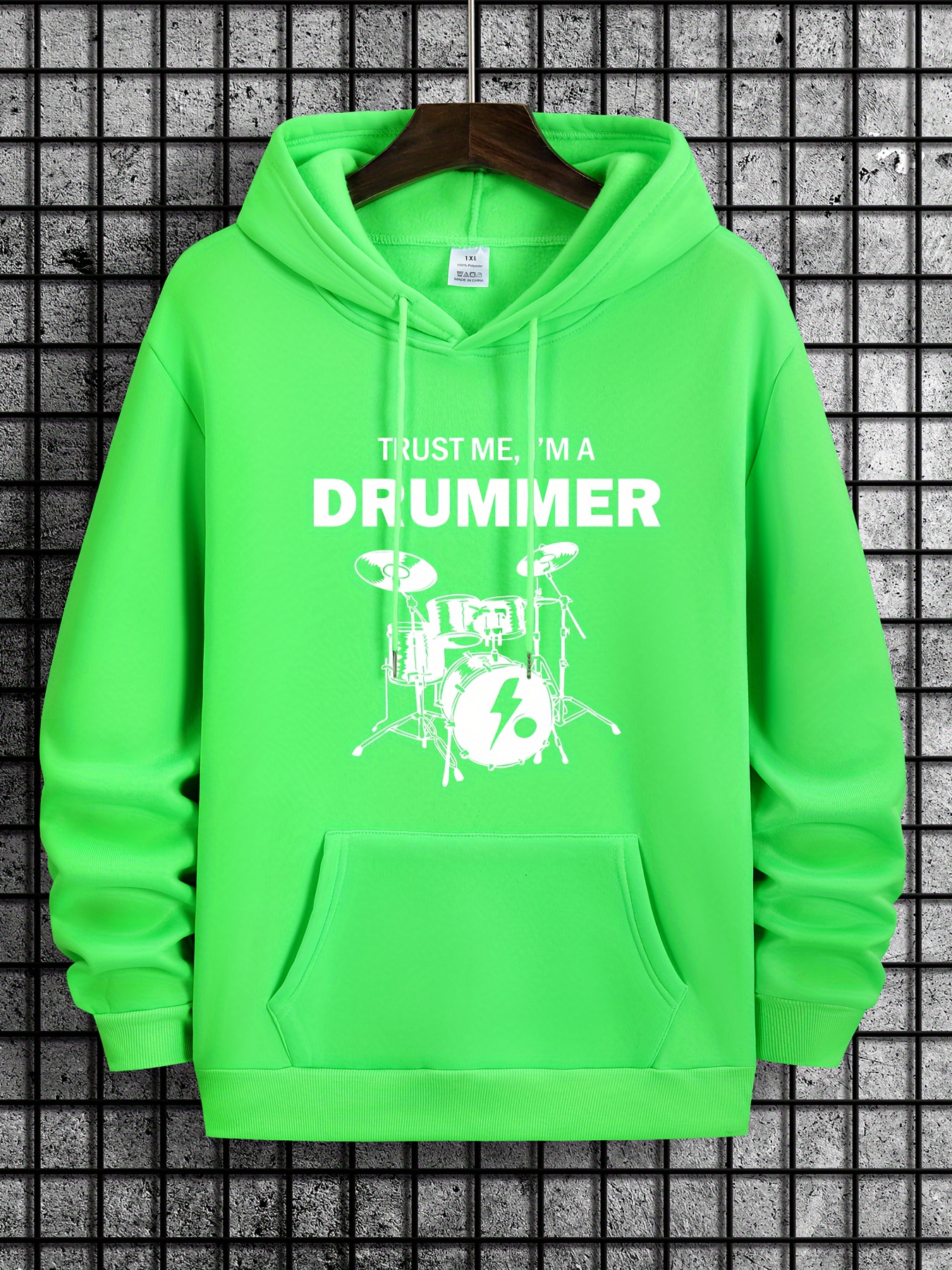 trust me im drummer print hoodie cool hoodies for men mens casual graphic design pullover hooded sweatshirt with kangaroo pocket streetwear for winter fall as gifts details 51