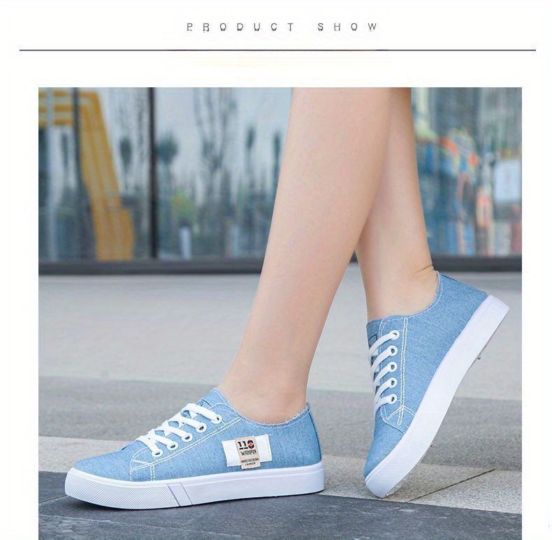 simple canvas shoes women s casual lace outdoor shoes details 8