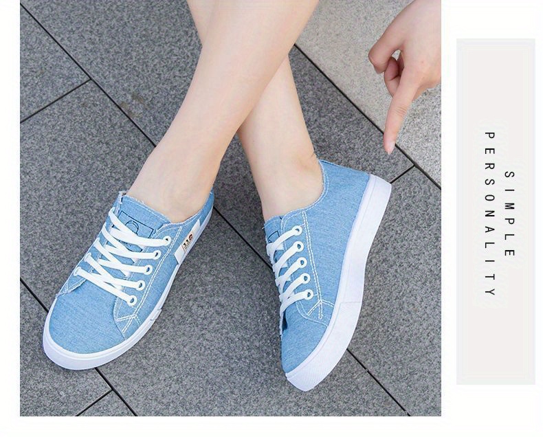 simple canvas shoes women s casual lace outdoor shoes details 9