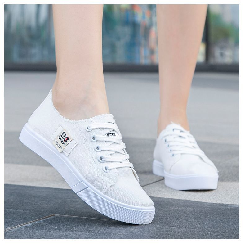 simple canvas shoes women s casual lace outdoor shoes details 11