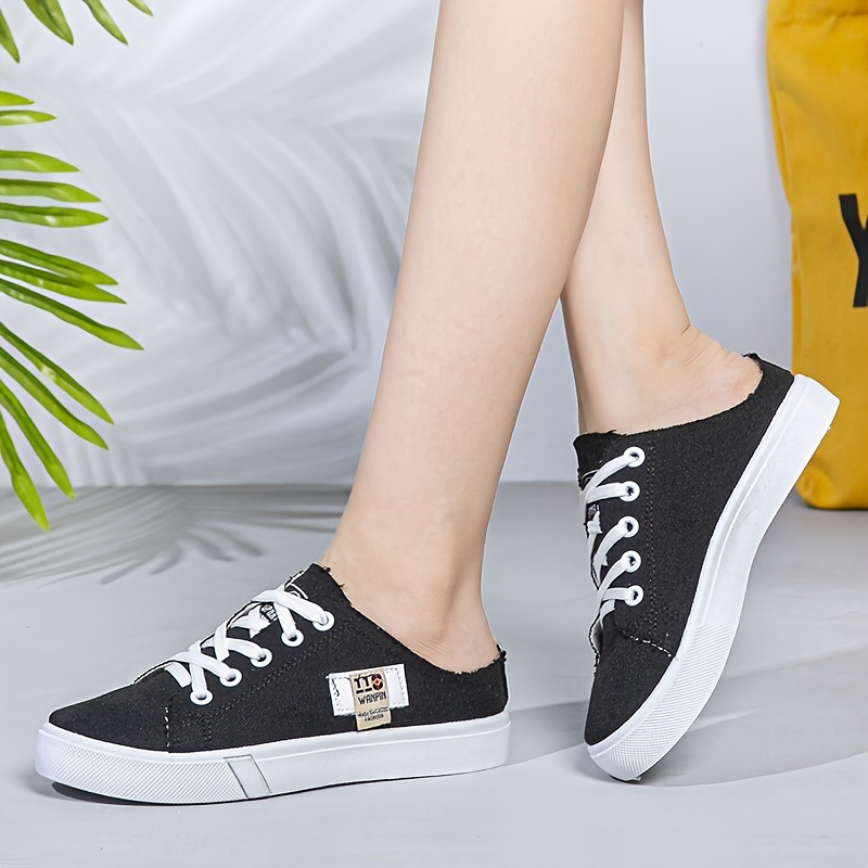 simple canvas shoes women s casual lace outdoor shoes details 25