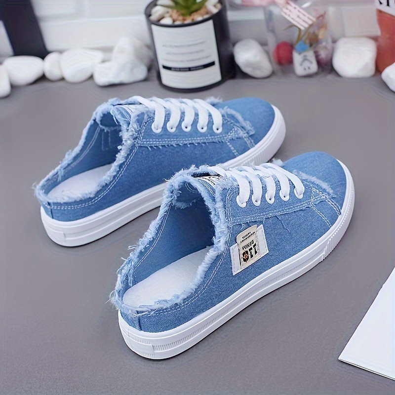 solid color casual shoes women s lace lightweight soft sole details 2