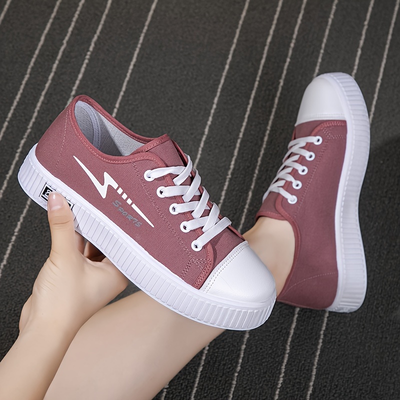 solid color casual shoes women s lace soft sole lightweight details 10