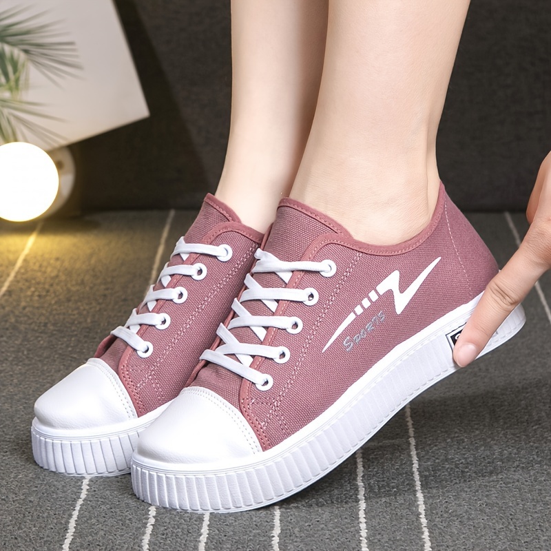 solid color casual shoes women s lace soft sole lightweight details 12