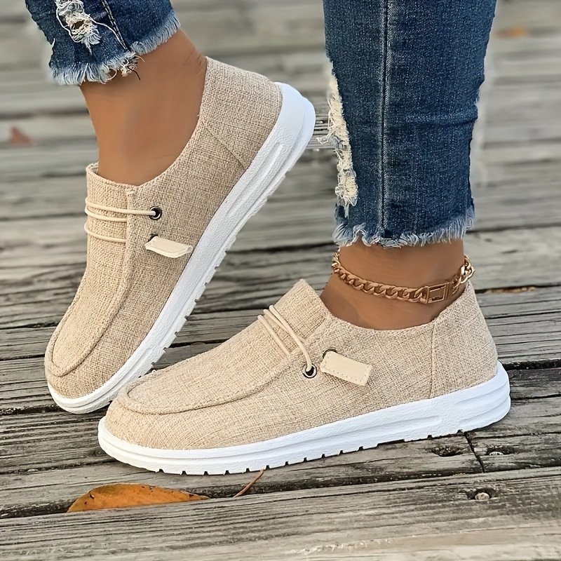 solid color canvas shoes women s simple casual lace outdoor details 10