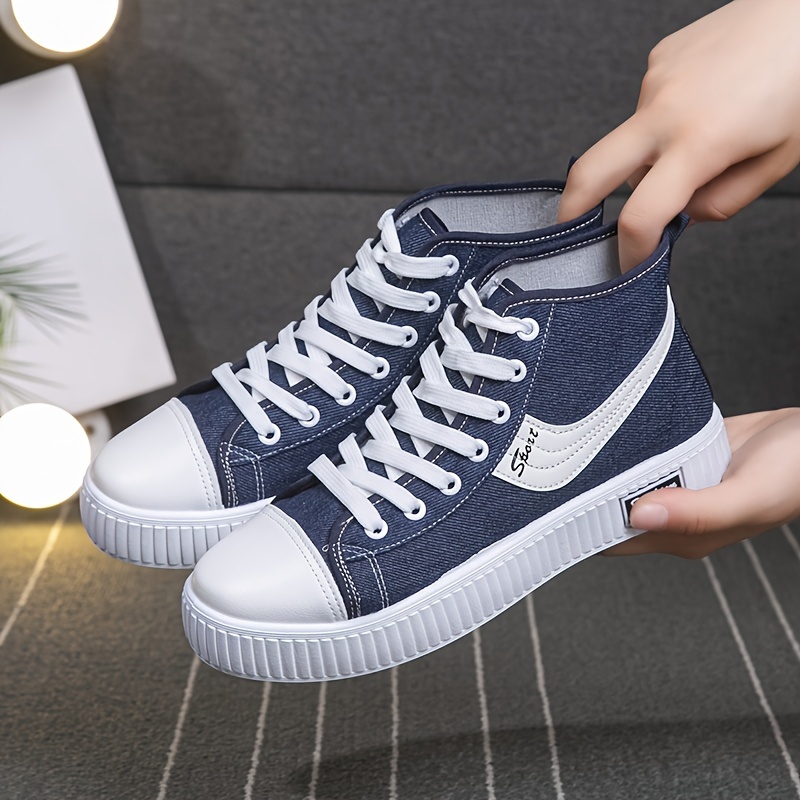 high top canvas shoes women s breathable comfortable flat details 5