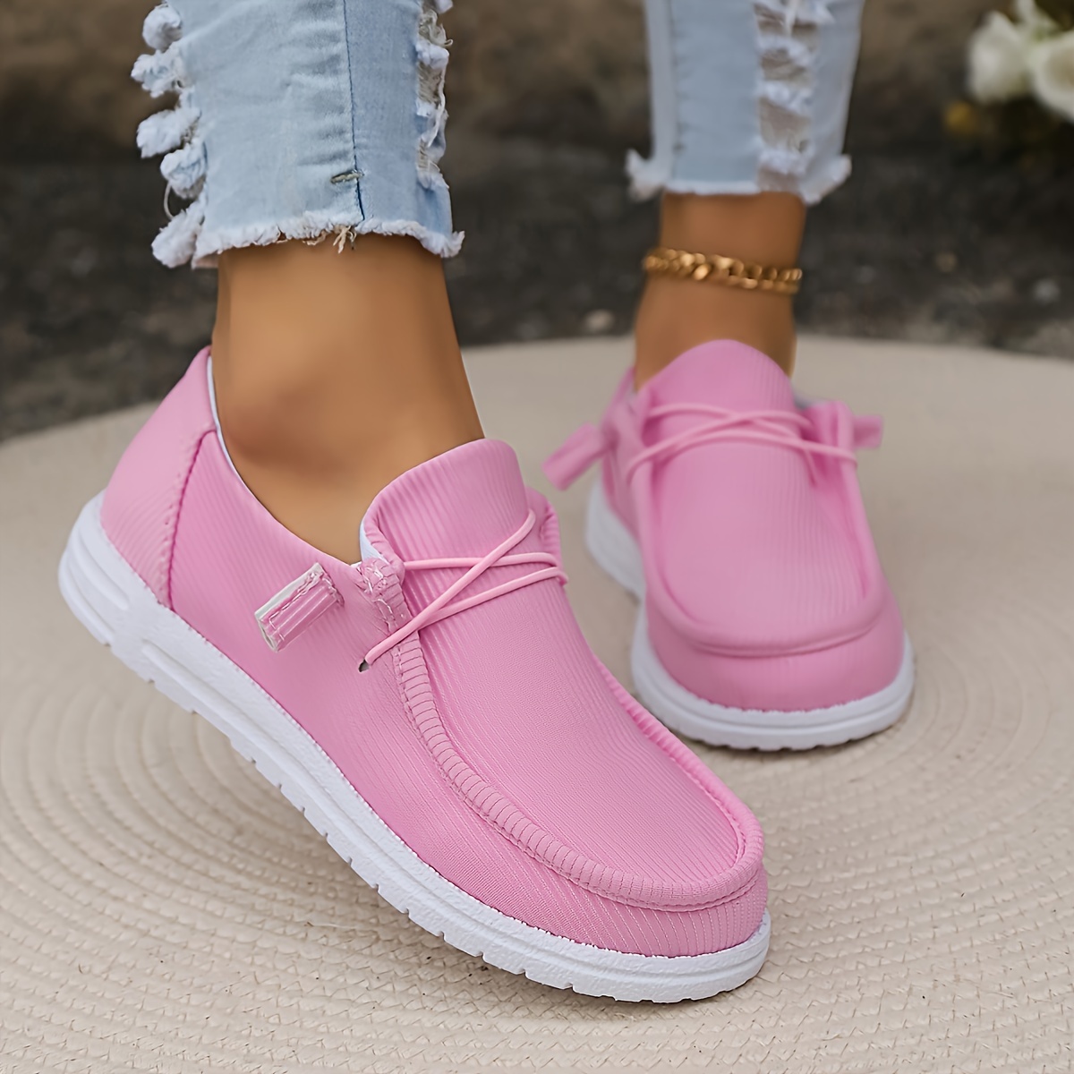 solid color casual sneakers women s slip lightweight soft details 3