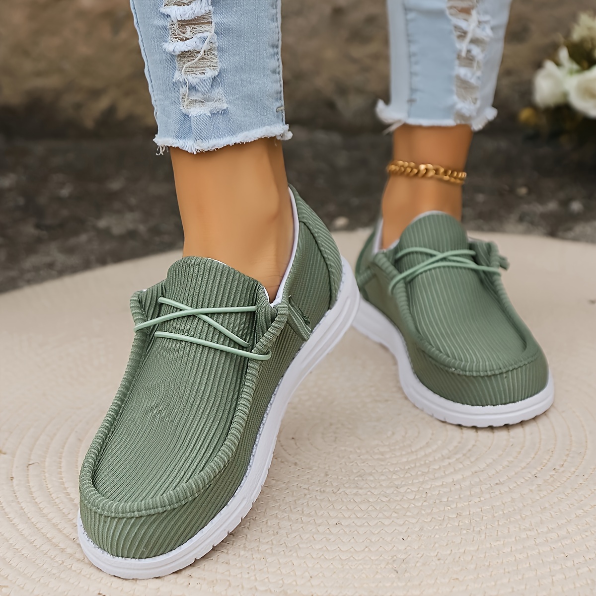 solid color casual sneakers women s slip lightweight soft details 4