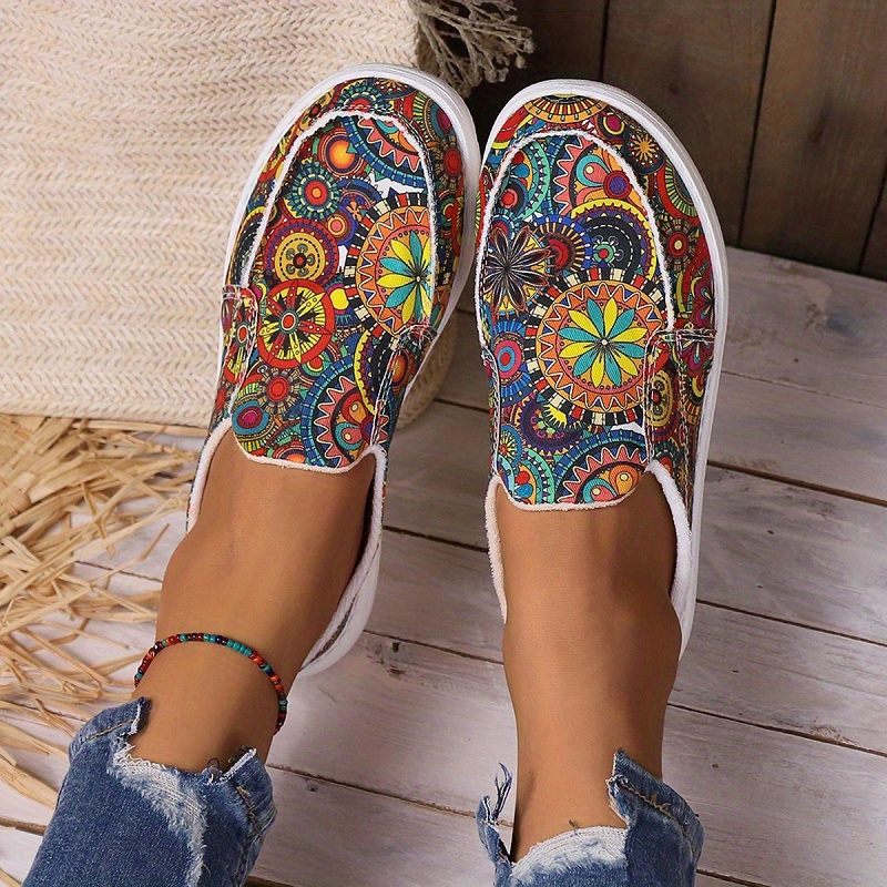 trendy canvas shoes women s casual floral pattern outdoor details 5