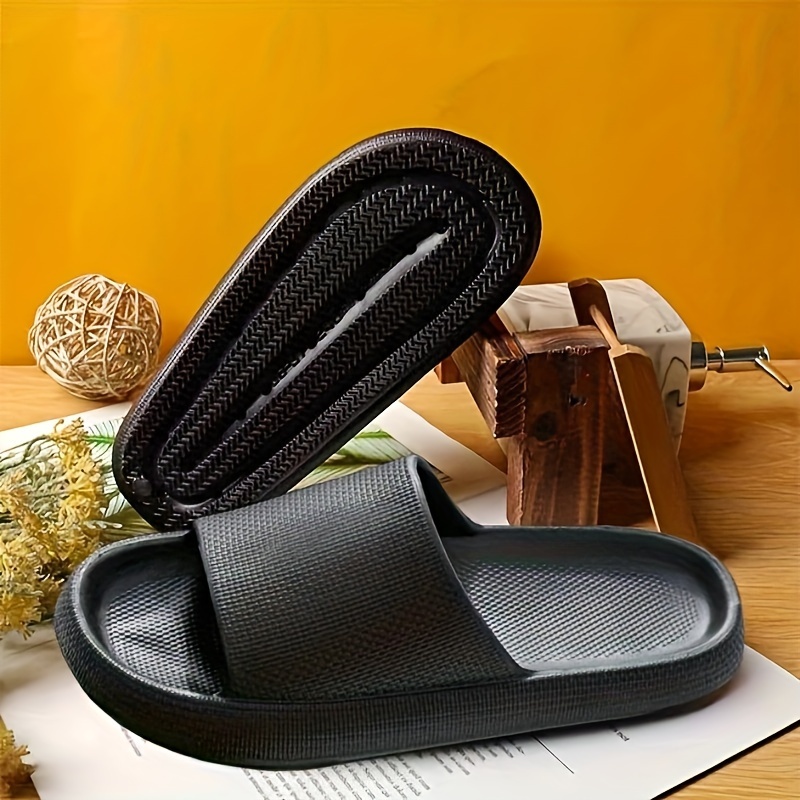 mens solid color open toe breathable anti odor eva slippers comfy non slip casual durable soft sole slides mens footwear men s shoes temu details 2