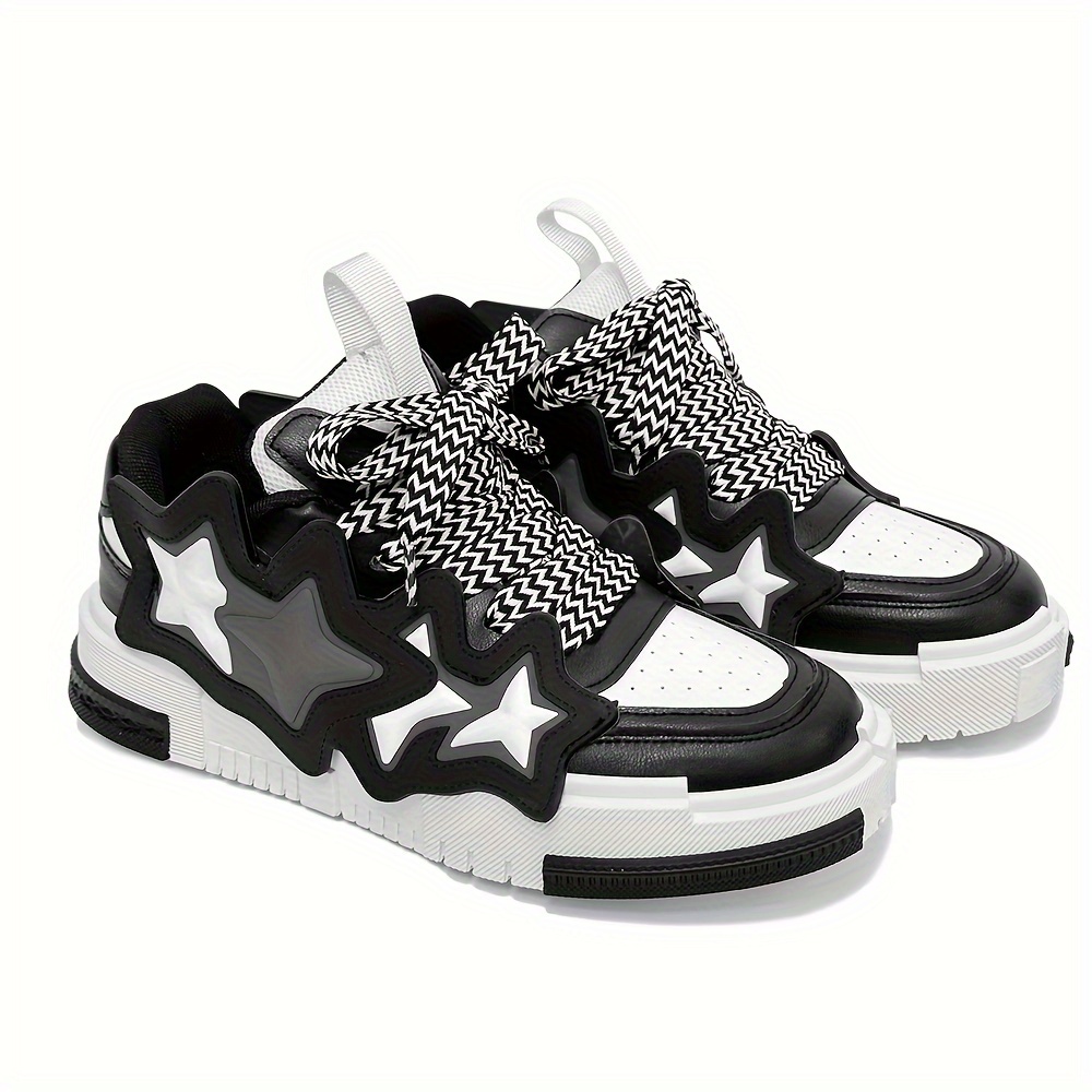 colour block skateboard shoes men s trendy street style details 1